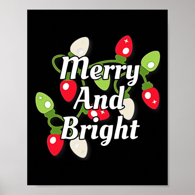 Merry And Bright Christmas Lights And Decorations  (Front)