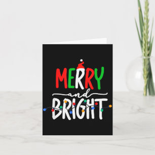 Merry And Bright Christmas Lights Family Pajama Xm Card