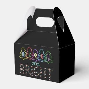 Merry and Bright Christmas Lights Favor Boxes