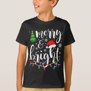 Merry and Bright Christmas Lights Funny Family Chr T-Shirt