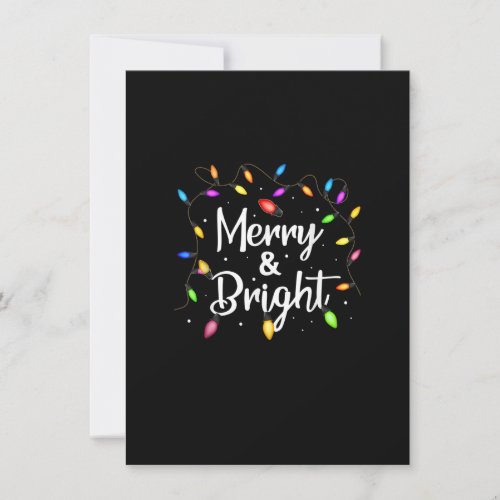 Merry and Bright Christmas Lights Men Women Xmas Invitation