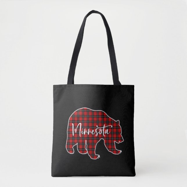 Merry And Bright Christmas Lights Xmas Minnesota Tote Bag (Front)