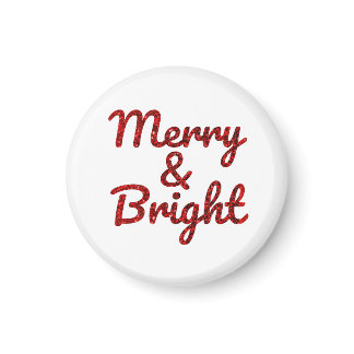 Merry and Bright Christmas Magnet