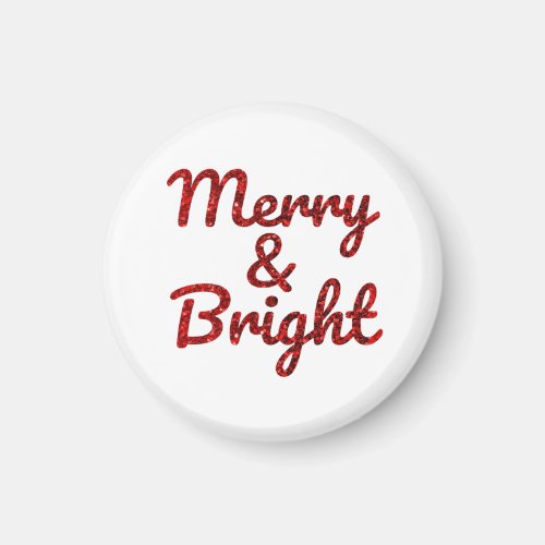Merry and Bright Christmas Magnet