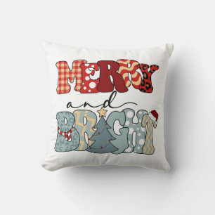 Merry and Bright-Christmas-Merry Xmas-Funny Throw Pillow