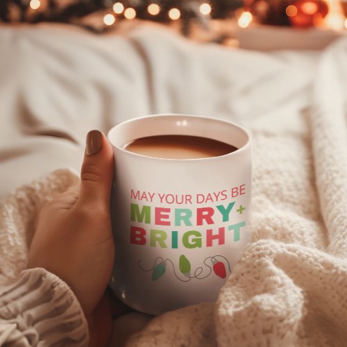 Merry and Bright Christmas Modern Mug