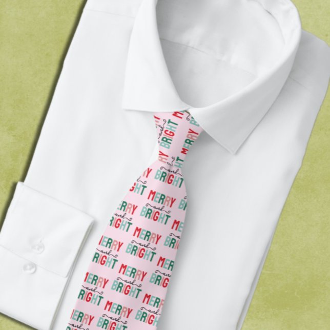 Merry and Bright Christmas Neck Tie (Creator Uploaded)