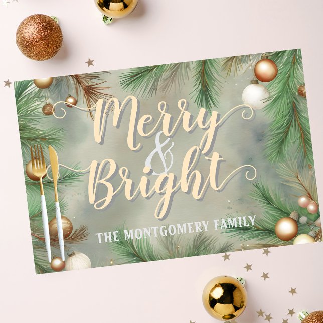 Merry and Bright Christmas Paper Placemat (Creator Uploaded)