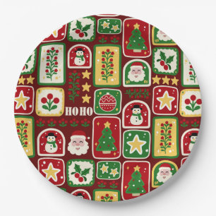 Merry and Bright Christmas Paper Plates