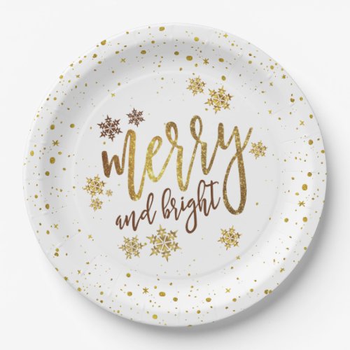 Merry and Bright _ Christmas Party Paper Plate