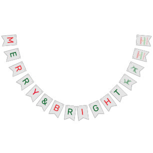Merry And Bright Christmas Sweater Bunting Flags