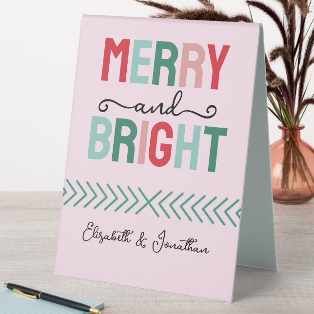 Merry and Bright Christmas Table Tent (In SItu (Table))