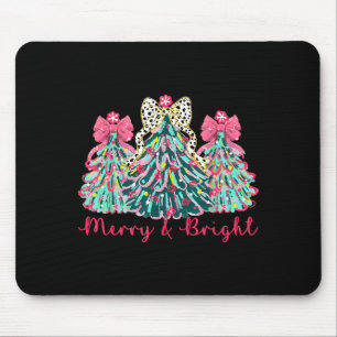 Merry And Bright Christmas Tree Xmas Tree Family H Mouse Pad
