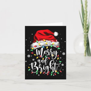 Merry And Bright Christmas Women Girls Cute Merry Card