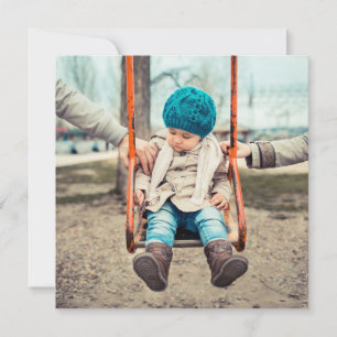 Merry and Bright Christmas Wreath Photo Flat Card