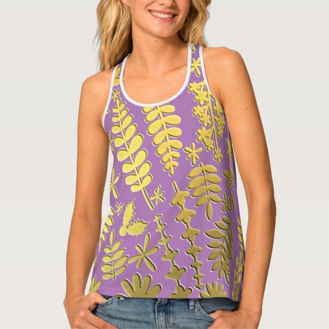 MERRY AND BRIGHT CHRISTMAS Xmass PURPLE  Tank Top (Front)