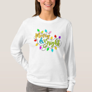 *~* Merry and Bright colorful Christmas Lights T-Shirt