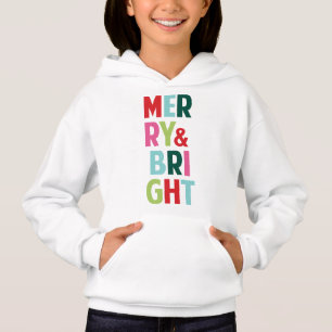 Merry and Bright Colorful Holiday Hoodie