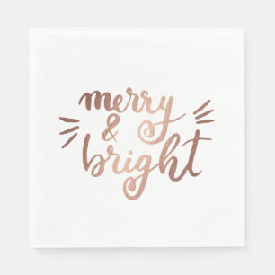 Merry and bright - copper napkins