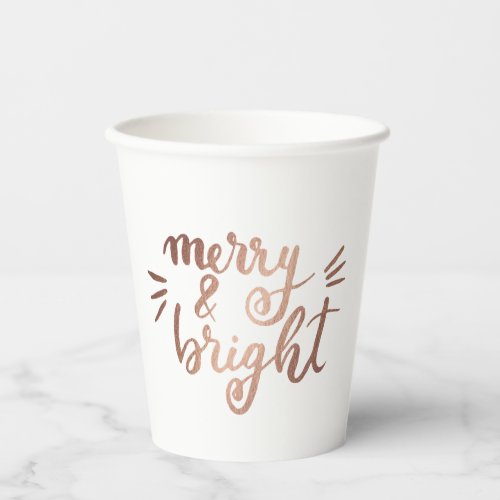 Merry and bright _ copper paper cups