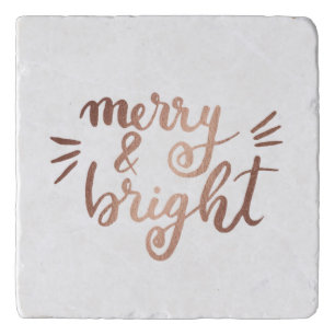 Merry and bright - copper trivet