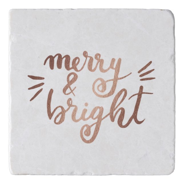 Merry and bright - copper trivet (Front)