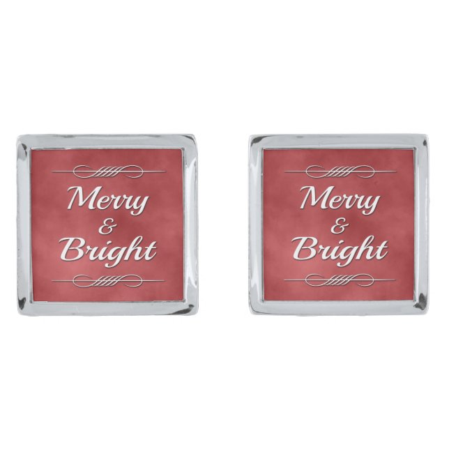 Merry and Bright Cufflinks (Front)