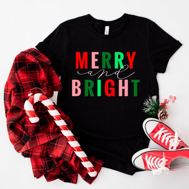 Merry and Bright Cute Christmas Shirt (Creator Uploaded)