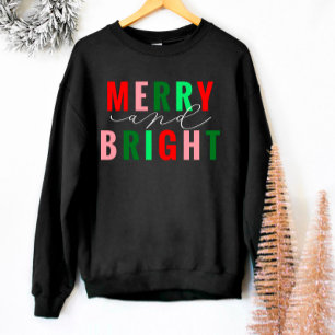 Merry and Bright Cute Christmas Sweatshirt