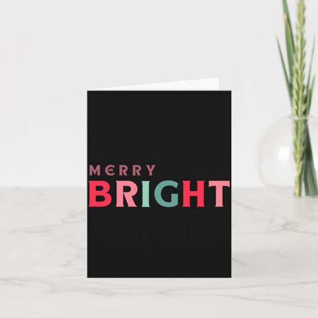 Merry And Bright Cute Colorful Toddler  Card (Front)
