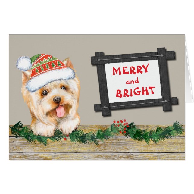 Merry and Bright Cute Westie Dog Christmas (Front Horizontal)
