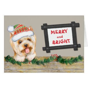Merry and Bright Cute Westie Dog Christmas Cards