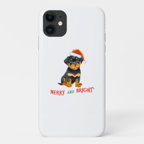 Merry and bright Dog iPhone 11 Case