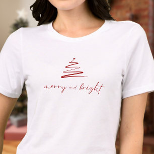 Merry and Bright - elegant red Tri-Blend Shirt