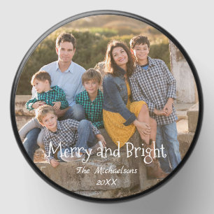 Merry and Bright Family Photo Mini Candle Favors