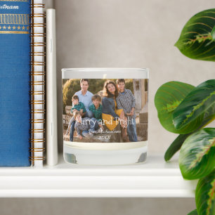 Merry and Bright Family Photo Scented Candle