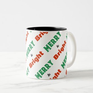 Merry and Bright Festive Red Green White Christmas