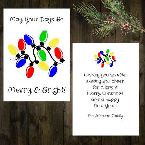 Merry and Bright Flat Holiday Card