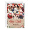 Merry and Bright Floral 4 Photo Christmas Kraft