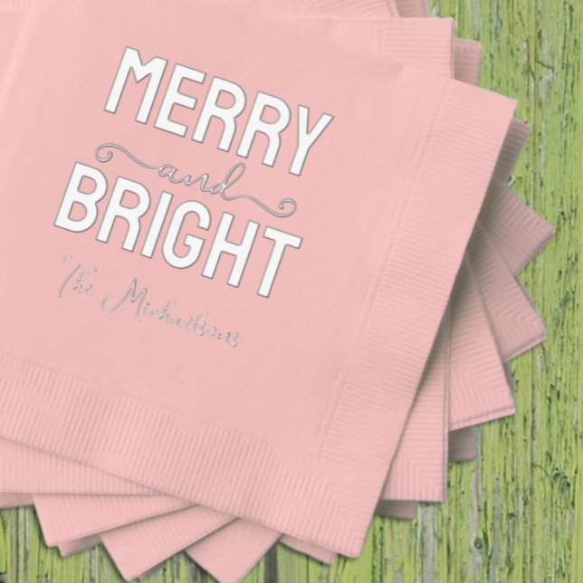 Merry And Bright Foil Napkins (Creator Uploaded)