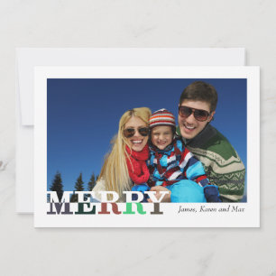 Merry and Bright Front and Back Holiday Card