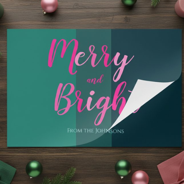 Merry and Bright Green and Pink Christmas Paper Pad (Creator Uploaded)