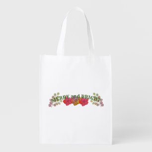 MERRY AND BRIGHT GROCERY BAG