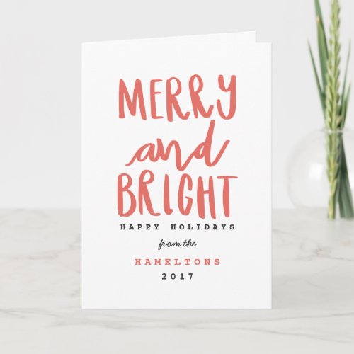 MERRY AND BRIGHT HOLIDAY CARD