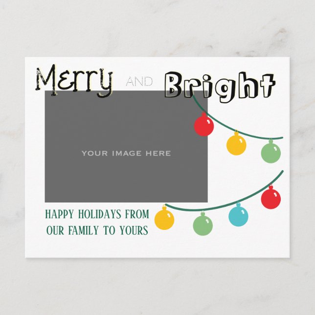Merry and Bright Holiday Card (Front)