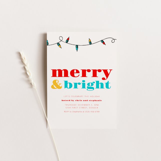 Merry and Bright Holiday Christmas Invite (Creator Uploaded)