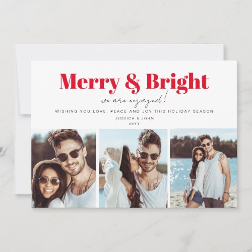 Merry and Bright Holiday Engagement Announcement 