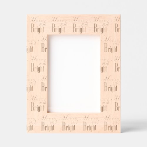 "Merry and Bright" Holiday Engraved Frames