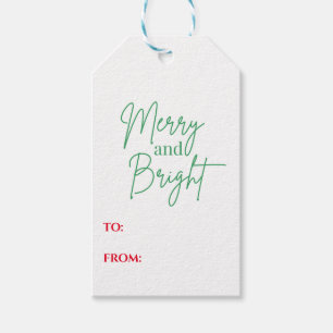 Merry and Bright Holiday Gift Tags