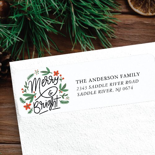 Merry And Bright Holiday Label